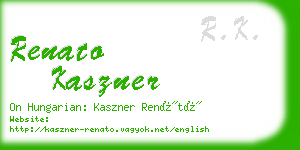 renato kaszner business card